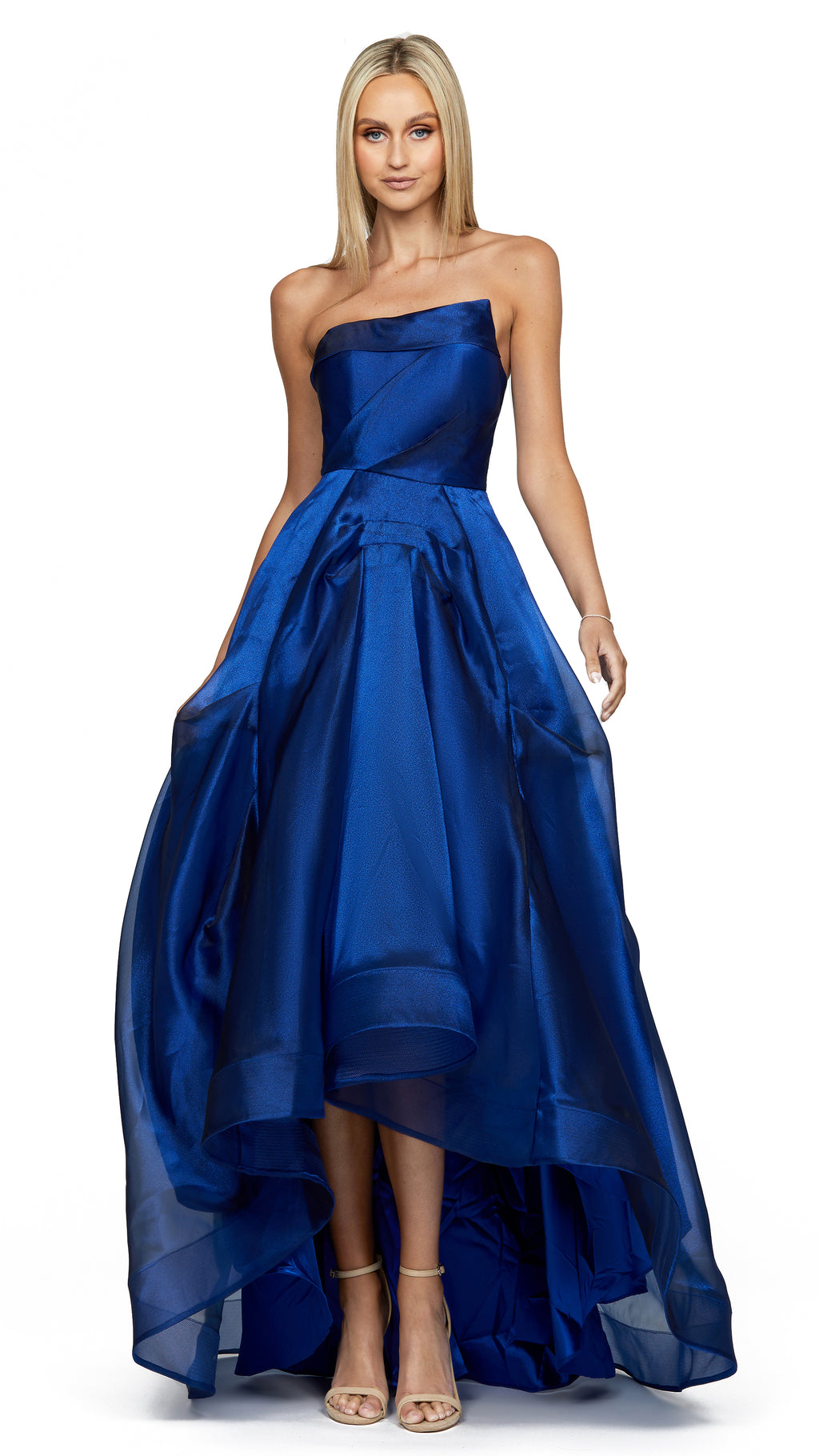 Indi Hi Low Ball Gown in Navy FRONT
