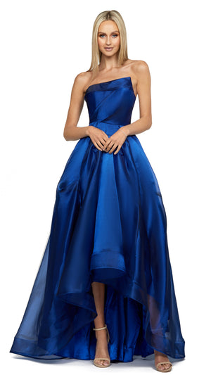 Indi Hi Low Ball Gown in Navy FRONT1