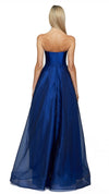 Indi Hi Low Ball Gown in Navy BACK