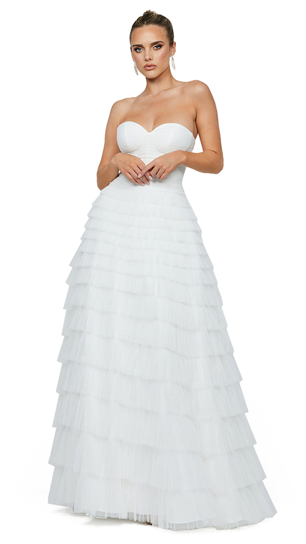 Serenity Sweetheart Strapless Ball Gown in White