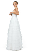 Serenity Sweetheart Strapless Ball Gown in White SIDE