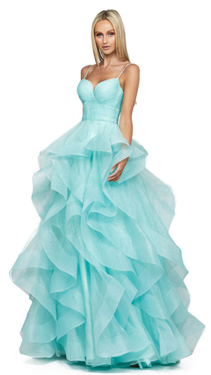 Elsa Gown in Baby Blue FRONT