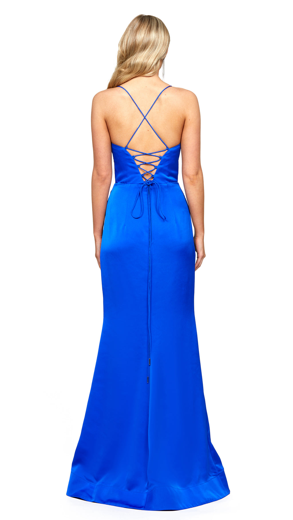 Poss Corset Gown in Cobalt BACK