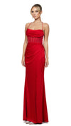 Poss Corset Gown in Red SIDE