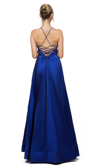 Lola Strappy Back Gown in Royal Blue BACK