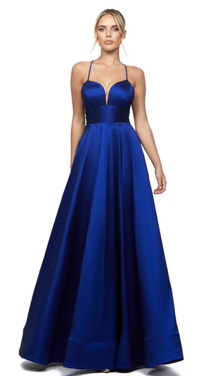 Lola Strappy Back Gown in Royal Blue