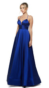 Lola Strappy Back Gown in Royal Blue SIDE