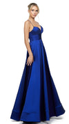 Lola Strappy Back Gown in Royal Blue SIDE