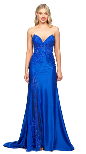 Julissa Embellished Gown in Blue FRONT