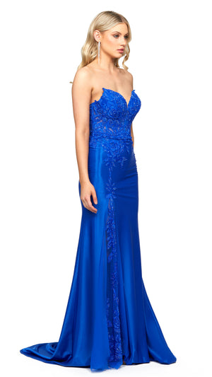 Julissa Embellished Gown in Blue SIDE