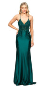 Layne Fishtail Gown in Emerald