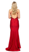 Alamaya Scooped Gown in Red BACK