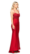 Alamaya Scooped Gown in Red SIDE