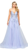 Rosalee Embellished Ball Gown in Lavender