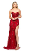 Estonia Cut Out Gown in Red