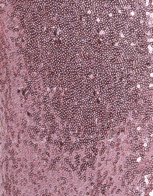 Baby Pink Plain Sequin Fabric