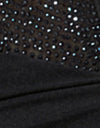 Black Crystal Mesh and Jersey Fabric