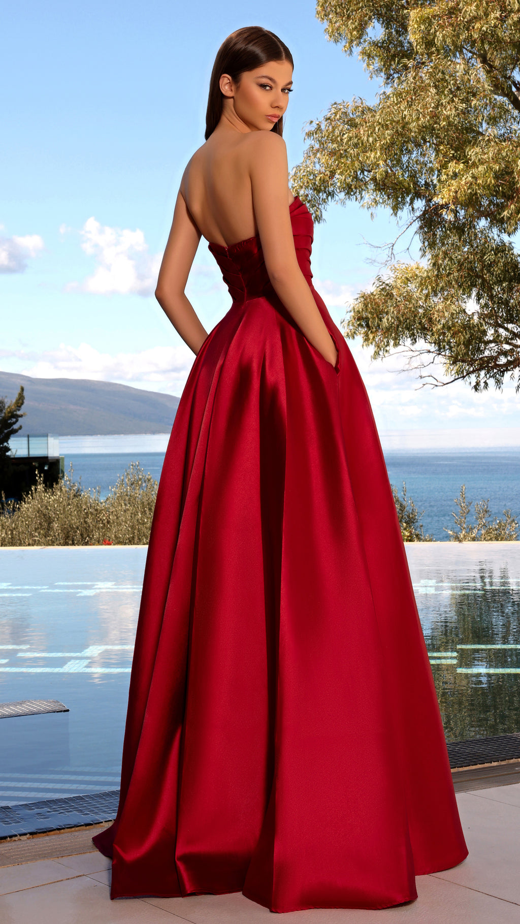 Nicoletta NC2025 Ball Gown - Maroon
