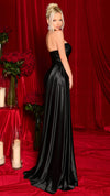 Nicoletta NC3062 Beaded Glossy Gown - Deep Emerald