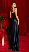 Nicoletta NC3062 Beaded Glossy Gown - Deep Emerald