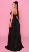 Nicoletta NP176 Strapless Glitter Gown - Violet