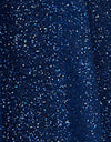 Navy/Navy Glitter Organza Fabric