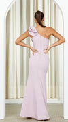 Sue Frill Gown in Lilac BACK