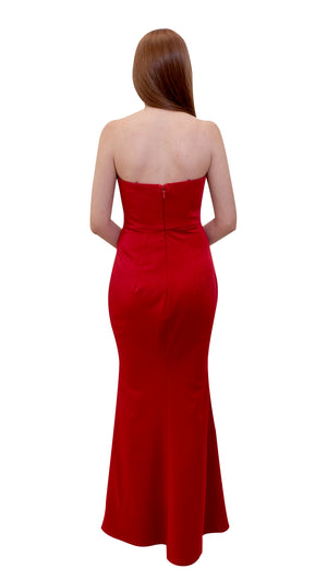 Lumier Eloise Panelled dress Red back