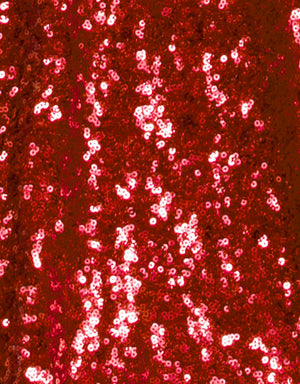 Cherry Red Plain Sequin Fabric