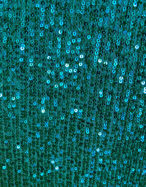Emerald Sequin Stretch Jersey Fabric