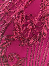 Bariano Flamingo Pink sequin fabric