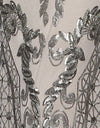 Matte Antique Gold Pattern Sequin Fabric