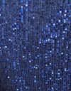 Navy Sequin Stretch Jersey Fabric